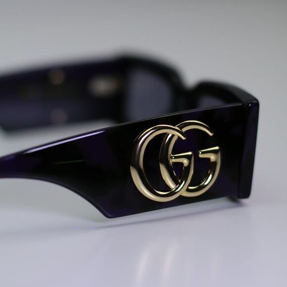NEW Gucci Sunglasses GG1425S 003 Purple And Green Havana/Grey Lavender - Picture 7 of 14